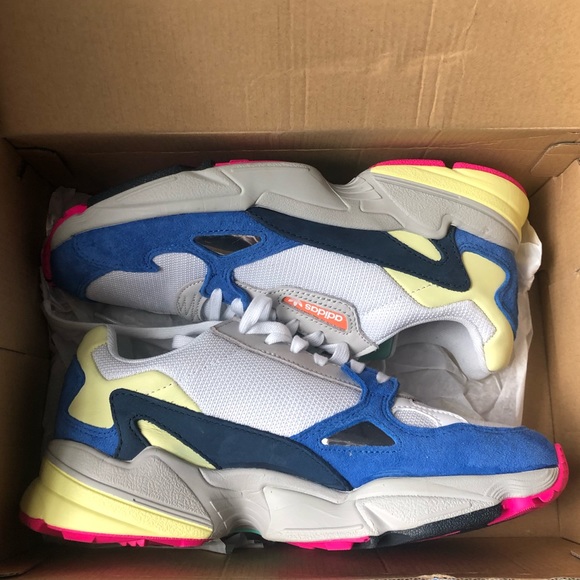 adidas falcon white multicolor